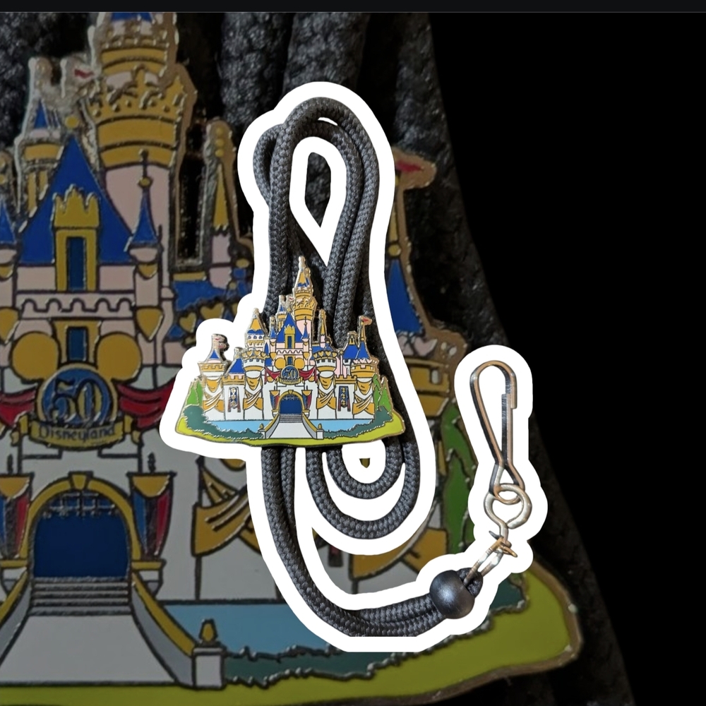 Disney Castle Lanyard with Blue and Gold Accents